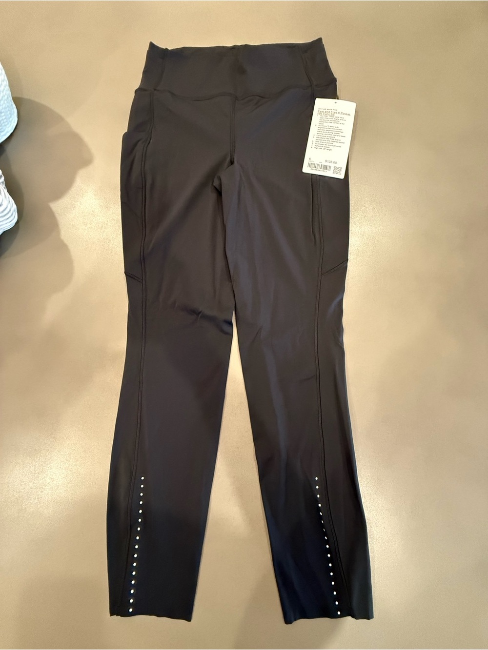 Lululemon Fast and Free 6-Pocket HR Tight 25" Black Size 6